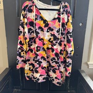 Lularoe Eliza v-neck drawstring hoodie